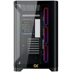 Crystal Storm V2 EN49392 (BK,EATX,U3+U2,Front Curved & Left TG,3PCS J22A PWM Reverse & 1PC J22A PWM,ARGB PCB)