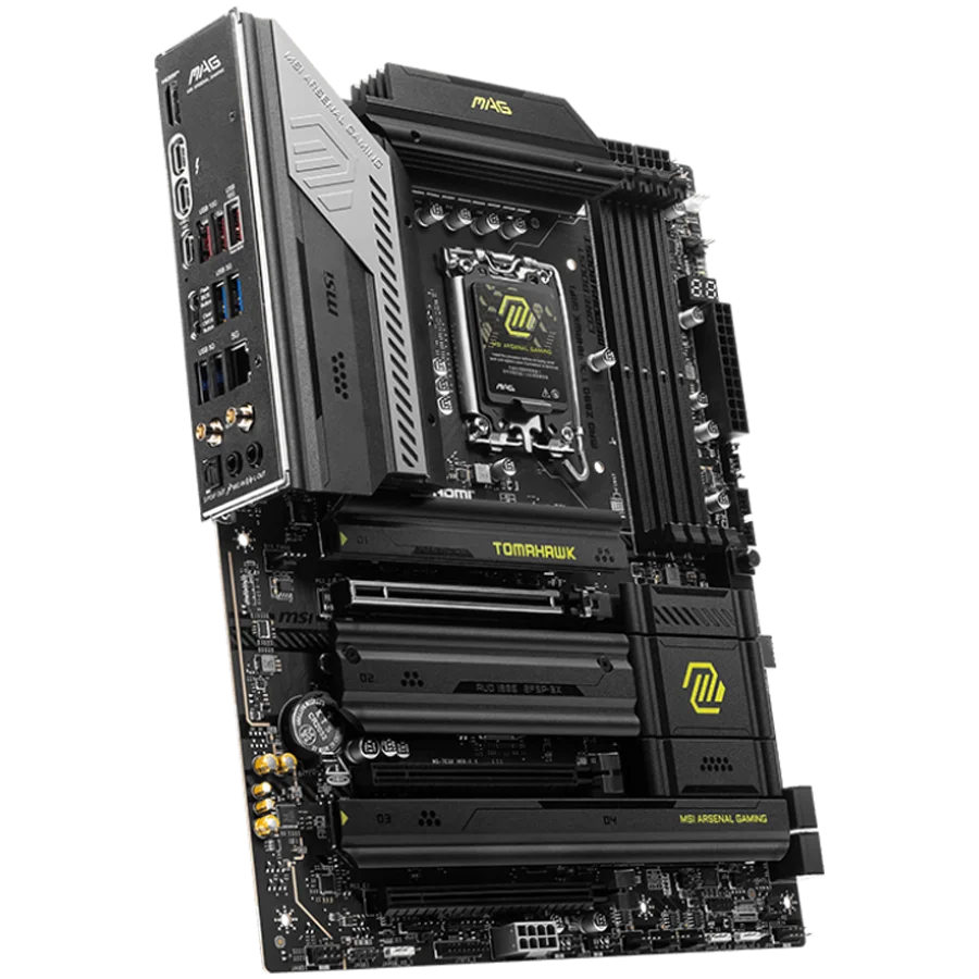 MSI MAG Z890 TOMAHAWK WIFI, LGA 1851, Dual Channel DDR5 up to 9200(OC)MHz, 3x PCIe x16 slots, 4x M.2 slot, 4xUSB 2.0, 4xUSB 5Gbps A, 3xUSB 10Gbps A, 1xUSB 10 Gbps C, 1xUSB 20Gbps C,1x HDMI, 2x Type-C DP, 5G LAN, 7.1 Audio, 3y warranty MSI MAG Z890 TOMAHAWK WIFI, LGA 1851, Dual Channel DDR5 up to 9200(OC)MHz, 3x PCIe x16 slots, 4x M.2 slot, 4xUSB 2.0, 4xUSB 5Gbps A, 3xUSB 10Gbps A, 1xUSB 10 Gbps C, 1xUSB 20Gbps C,1x HDMI, 2x Type-C DP, 5G LAN, 7.1 Audio, 3y warranty