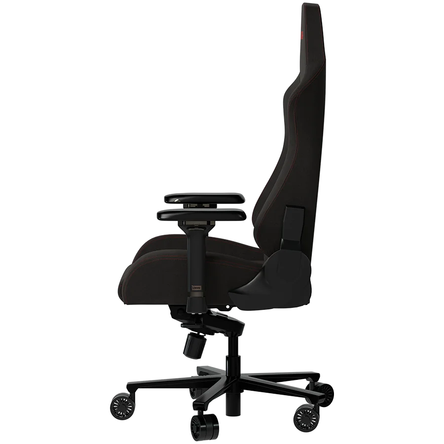 LORGAR Ace 422, Gaming chair, Anti-stain durable fabric, 1.8 mm metal frame, multiblock mechanism, 4D armrests, 5 Star aluminium base, Class-4 gas lift, 75mm PU casters, Black + red