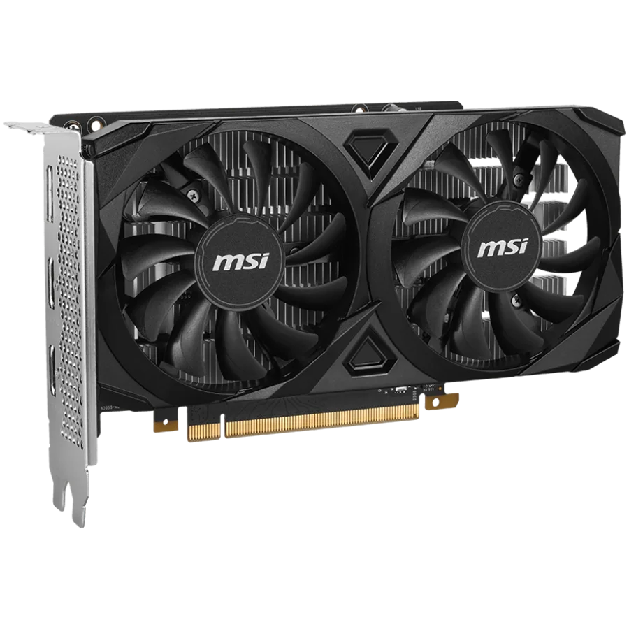 MSI Video Card Nvidia GeForce RTX 3050 VENTUS 2X E 6G OC, 6GB GDDR6, 96bit, Boost: 1492 MHz, 2304 CUDA Cores, PCIe 4.0, 1x DP 1.4a, 2xHDMI 2.1a, RAY TRACING, Dual Fan, 300W, 3Y