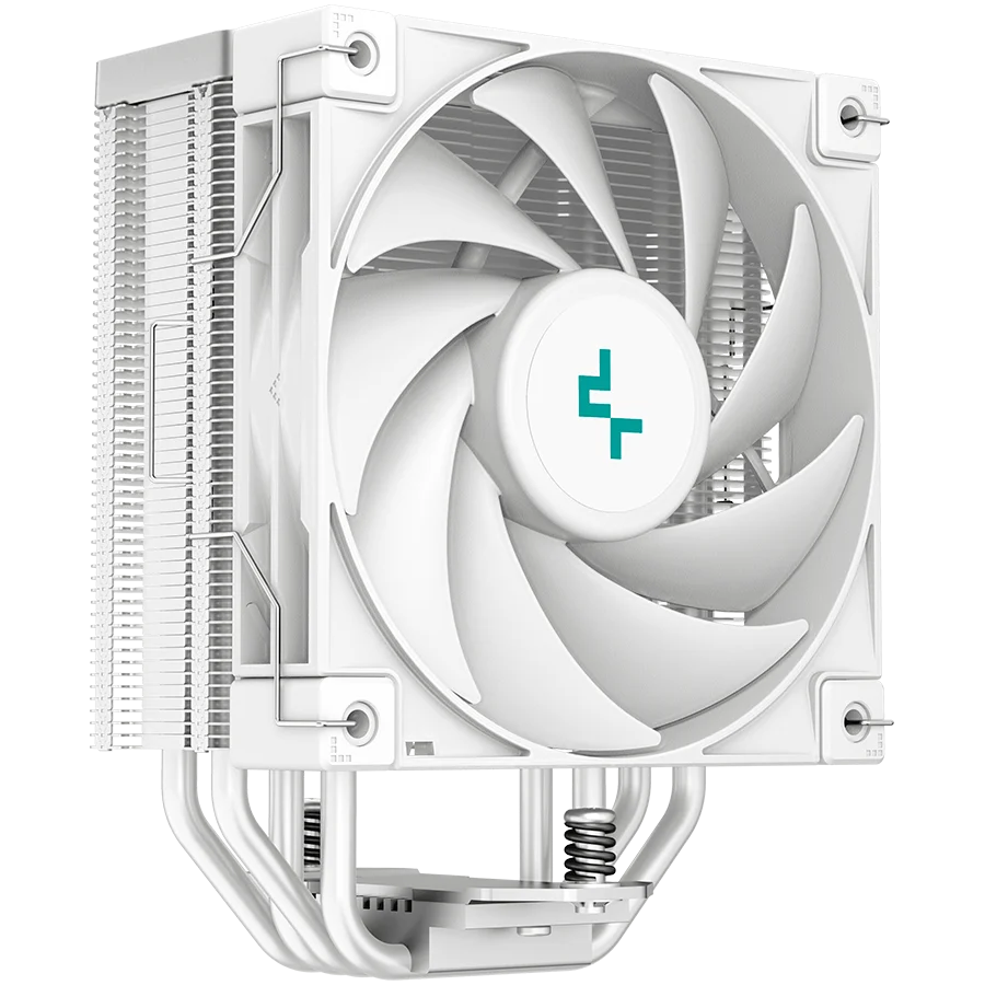 DeepCool AK400 WH, CPU Air Cooler, 1x120mm PWM Fan, TDP 220W, 4 Heatpipes, White, LGA1700/1200/115x, AMD AM5/AM4, 127x97x155 mm(LxWxH), 3Y, R-AK400-WHNNMN-G-1