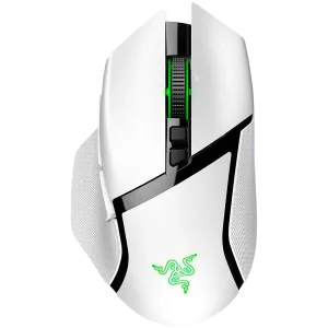 Razer Basilisk V3 Pro White, Wireless Gaming Mouse, True 30000 dpi, Focus Pro 30K Optical Sensor, Gen-3 Optical Mouse Switches, 11 programmable buttons, Razer Speedflex Cable USB Type C, 90-million Clicks