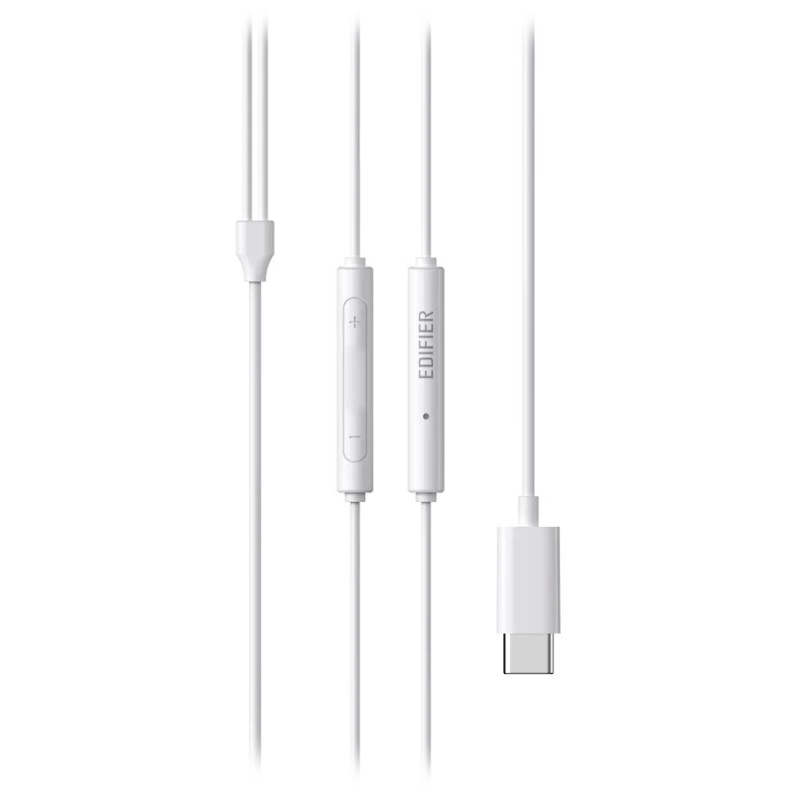 Edifier P180 USB-C Earbuds, 14mm Drivers, Built-in Mic, White