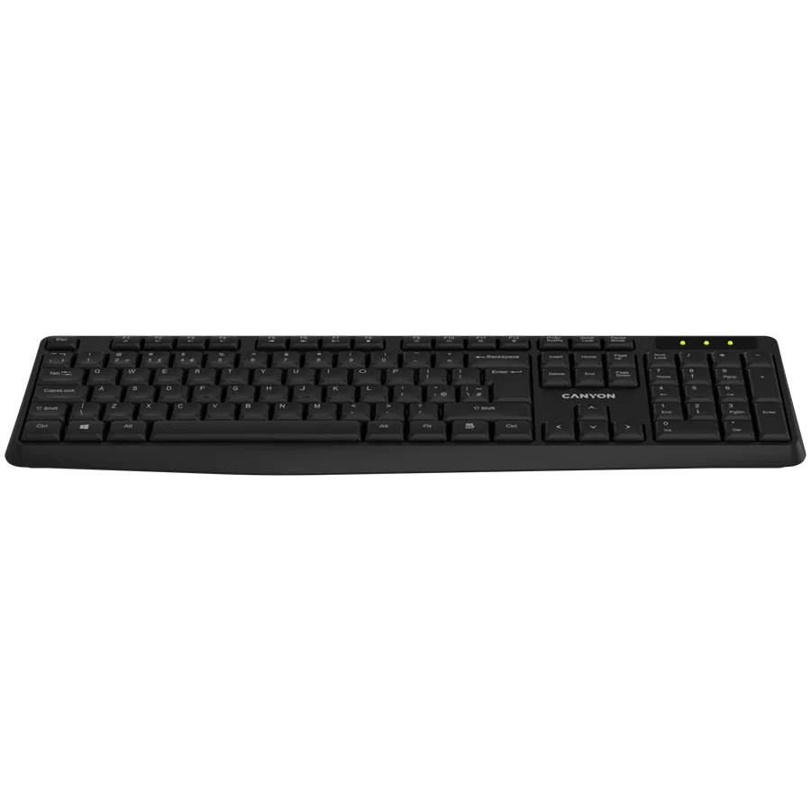 CANYON keyboard KB-W01 EN/BG Wireless Black