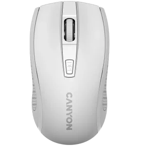 CANYON MW-7, 2.4Ghz wireless mouse, 6 buttons, DPI 800/1200/1600, with 1 AA battery ,size 110*60*37mm,58g,white