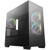 DeepCool CG380-3F, Mid Tower, Mini-ITX/Micro-ATX(Rear Connector), 2xUSB3.0, 1xUSB Type-C, 1xAudio, 3x120mm Pre-Installed ARGB Fans, Tempered Glass, Mesh Panel, Black, R-CG380-BKAGM3-G