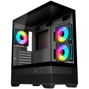 Chassis V-GAMING DARK REAPER VG-DR3F USB3.0 USB2.0 Type C without PSU Black