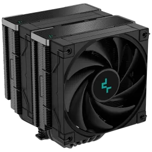 DeepCool AK620 Zero Dark, CPU Air Cooler, 1x120mm FK120 PWM FDB Fan, ARGB, 6 Heatpipes, Fluid Dynamic Bearing, LGA2066/2011-v3/2011/1700/1200/1151/1150/1155, AMD AM5/AM4, 3Y, R-AK620-BKNNMT-G-1