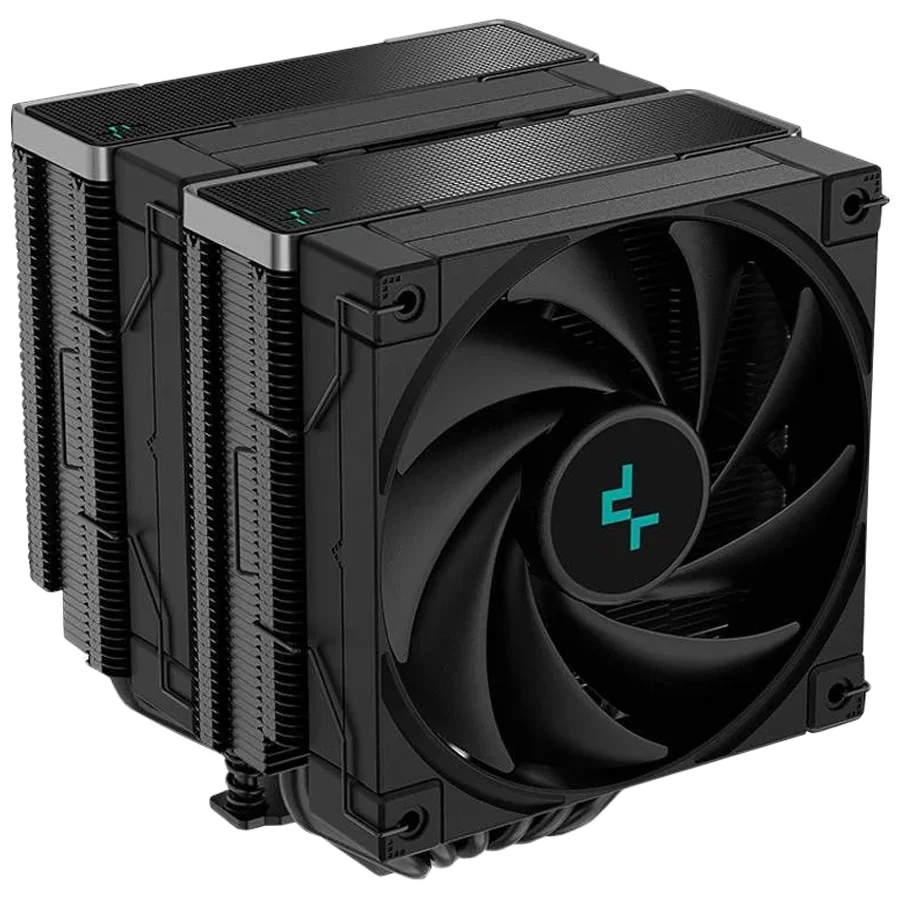 DeepCool AK620 Zero Dark, CPU Air Cooler, 1x120mm FK120 PWM FDB Fan, ARGB, 6 Heatpipes, Fluid Dynamic Bearing, LGA2066/2011-v3/2011/1700/1200/1151/1150/1155, AMD AM5/AM4, 3Y, R-AK620-BKNNMT-G-1