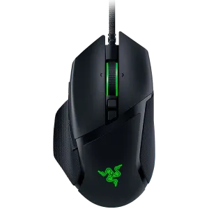 Razer Basilisk V3, 2nd-gen Razer Optical Mouse Switch rated for 70 million clicks, Optical Sensor - 26,000 DPI, 4-way Razer HyperScroll tilt wheel, Electronically actuated notched and free-spinning modes, Razer Speedflex Cable, Razer Chroma RGB
