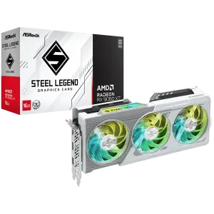 ASROCK Video Card AMD Radeon RX 9060 XT Steel Legend OC 16GB GDDR6 128-bit HDMI 2x DP