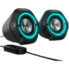 Edifier G1000 2.0 Audio System, BT V5.3, USB, AUX, 2.5-inch Drivers, RGB Lighting, 5W (RMS), Black