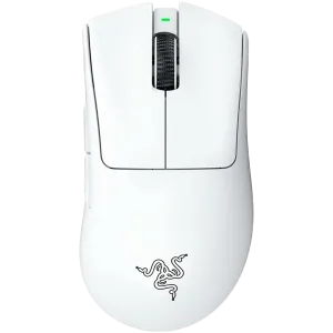 Razer DeathAdder V3 Pro - White Edition, Ergonomic Wireless Gaming Mouse, Speedflex Charging Cable USB Type C, 30000DPI, Optical Mouse Switches Gen-3, 63 g, Focus Pro 30K Optical Sensor