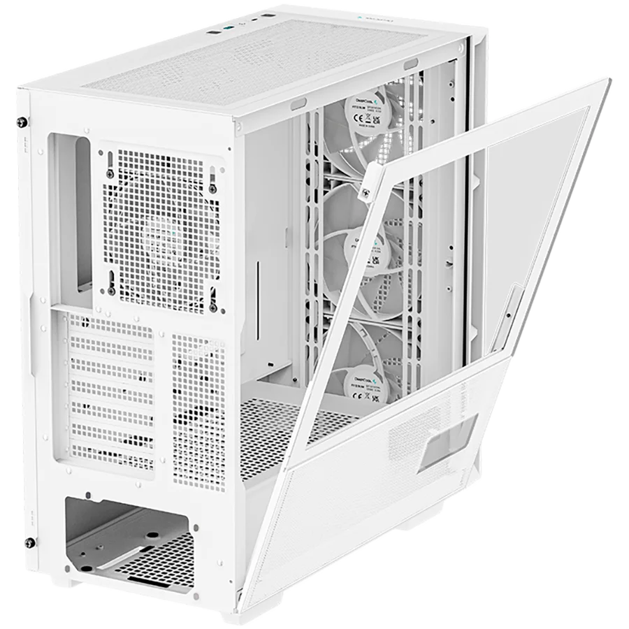DeepCool CH560 Digital WH, Mid Tower, Mini-ITX/Micro-ATX/ATX/E-ATX, 1xUSB3.0, 1xType-C, 1xAudio, 3x140mm+1x120mm Pre-Installed ARGB Fans, Tempered Glass, Mesh Panels, Dual-Status Digital Display, GPU Support Arm, White, R-CH560-WHAPE4D-G-1 DeepCool CH560 Digital WH, Mid Tower, Mini-ITX/Micro-ATX/ATX/E-ATX, 1xUSB3.0, 1xType-C, 1xAudio, 3x140mm+1x120mm Pre-Installed ARGB Fans, Tempered Glass, Mesh Panels, Dual-Status Digital Display, GPU Support Arm, White, R-CH560-WHAPE4D-G-1