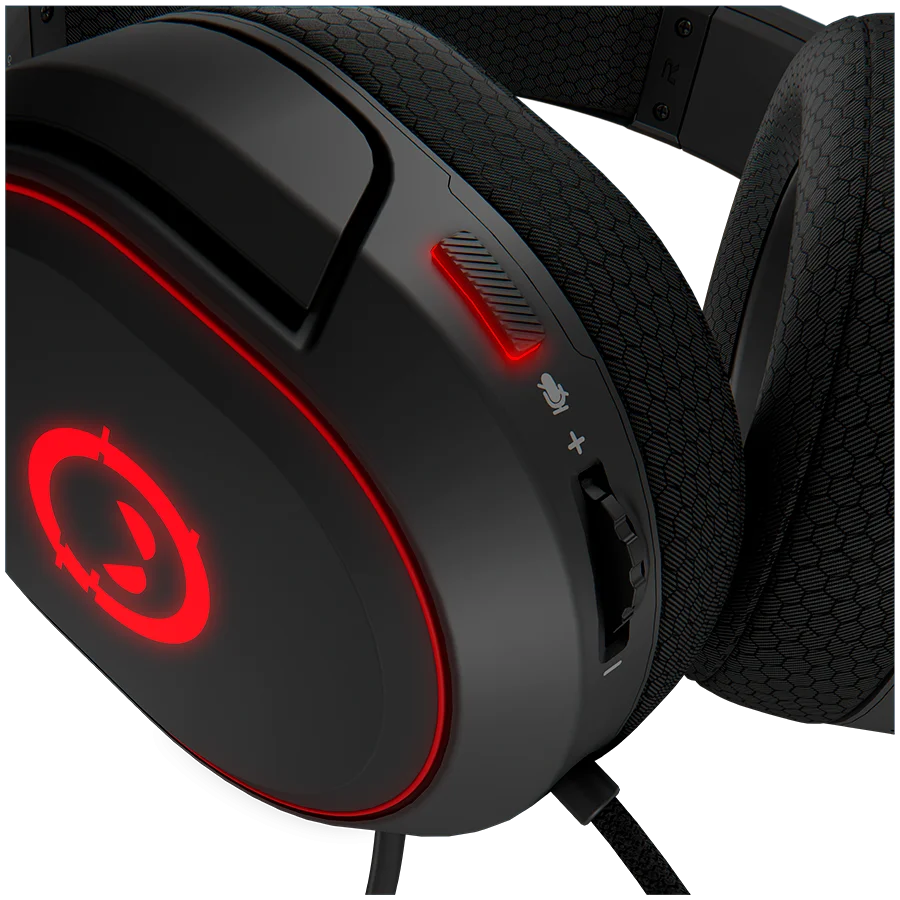 LORGAR Kaya 460, USB Gaming headset with microphone, CM108B, RGB backlight, Plug&Play, USB-A connection cable 2m, fabric ear pads, size: 192*184.7*88mm, 0.329kg, black