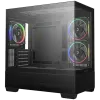 DeepCool CG380-3F, Mid Tower, Mini-ITX/Micro-ATX(Rear Connector), 2xUSB3.0, 1xUSB Type-C, 1xAudio, 3x120mm Pre-Installed ARGB Fans, Tempered Glass, Mesh Panel, Black, R-CG380-BKAGM3-G