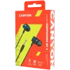 CANYON Stereo earphones with microphone, 1.2M, green