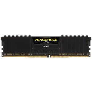 CORSAIR DDR4, 3200MHz 8GB 1x8GB Dimm, Unbuffered, Single Rank, 16-20-20-38, XMP 2.0, Vengeance LPX black Heatspreader, Black PCB, 1.35V