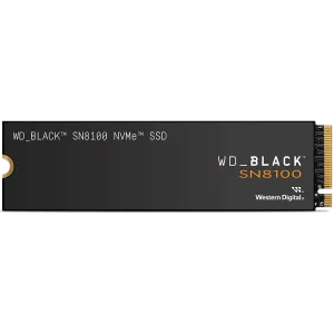 SSD POWERED BY SANDISK WD Black SN8100 2TB M.2 2280 PCIe Gen5 x4 NVMe, Read/Write: 14900/14000 MBps, IOPS 2300K/2400K, TBW: 1200