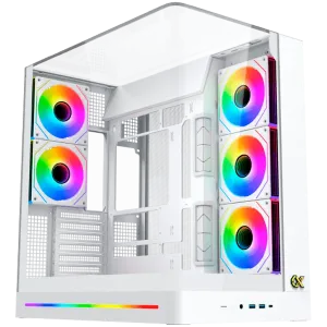 Pano II Arctic EN48425 (WH,U3x2+Type C,Curved TG,6PCS H22A WH Reverse & 2PCS H22A WH,ARGB & PWM Remote Control Box)