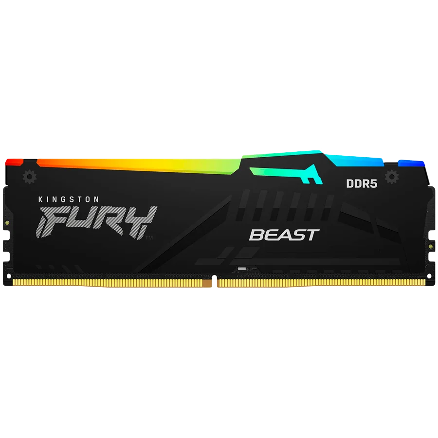Kingston 64GB 5600MT/s DDR5 CL36 DIMM (Kit of 2) FURY Beast RGB