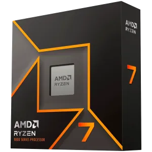 AMD CPU Desktop Ryzen 7 8C/16T 7700 (5.3GHz Max, 40MB,65W,AM5) box, with Radeon Graphics and Wraith Stealth Cooler