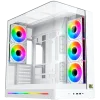 PANO II AIR Arctic EN48524 (WH,EATX,U3x2+Type C,Mesh Top+Curved TG,6PCS H22A WH Reverse & 2PCS H22A WH,ARGB & PWM Remote Control)
