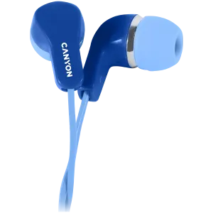CANYON Stereo Earphones with inline microphone, Blue