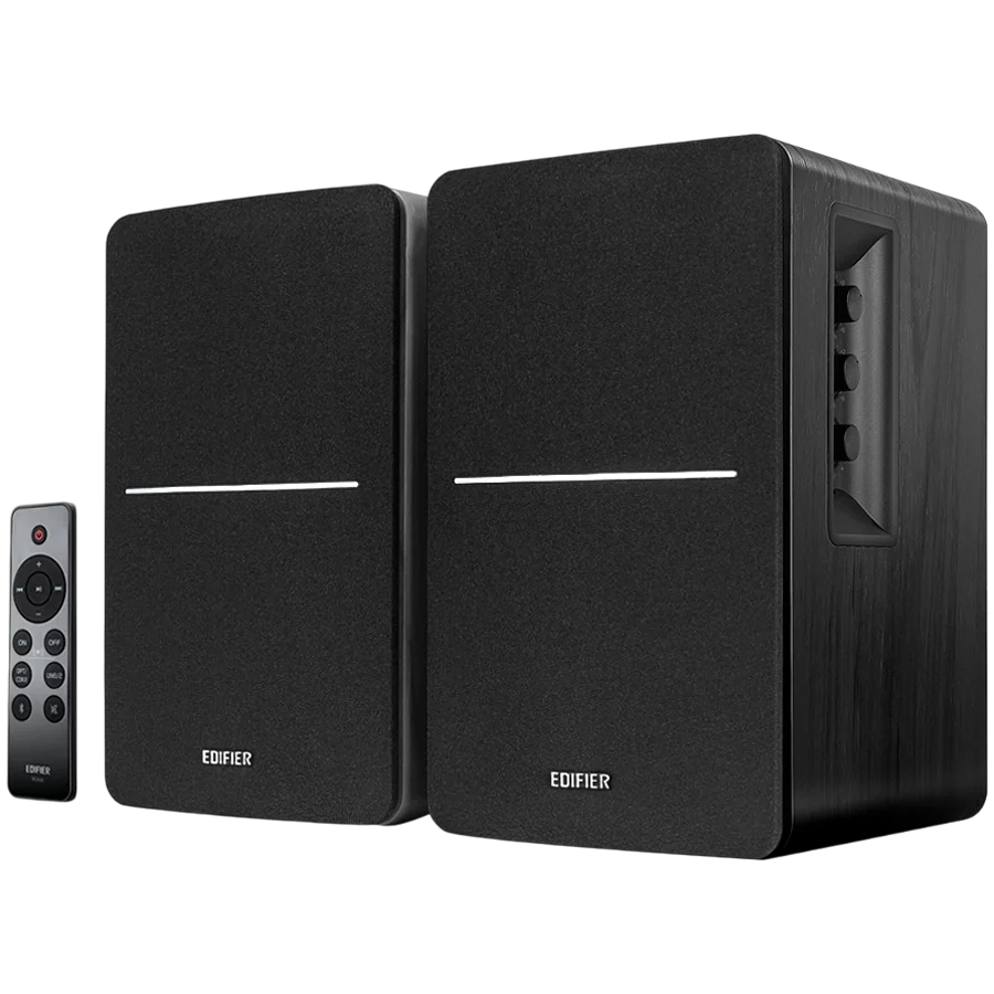 Edifier R1280DBs 2.0 Bookshelf Speakers, BT V5.1, Optical, Coaxial, RCA, 0.5-inch Tweeters, 4-inch Drivers, Sub-Out, 42W (RMS), Control Knobs and Remote Control, Black Edifier R1280DBs 2.0 Bookshelf Speakers, BT V5.1, Optical, Coaxial, RCA, 0.5-inch Tweeters, 4-inch Drivers, Sub-Out, 42W (RMS), Control Knobs and Remote Control, Black