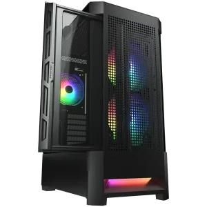 COUGAR AIRFACE RGB PC Case, Mid Tower, Black COUGAR AIRFACE RGB PC Case, Mid Tower, Black