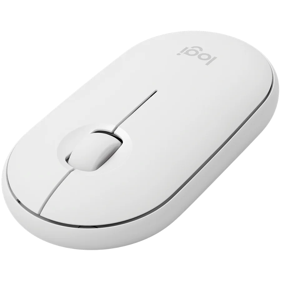LOGITECH M350S Pebble 2 Bluetooth Mouse - TONAL WHITE