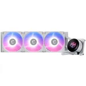 MSI MPG CORELIQUID P13 360 WHITE, 3x120mm Pre-installed CycloBlade 9 ARGB Daisy Chain Fans, 2.1-inch LCD screen, Copper Base, UNI BRACKET, Intel LGA 1700/1851, AMD AM5/AM4, 5Y Warranty