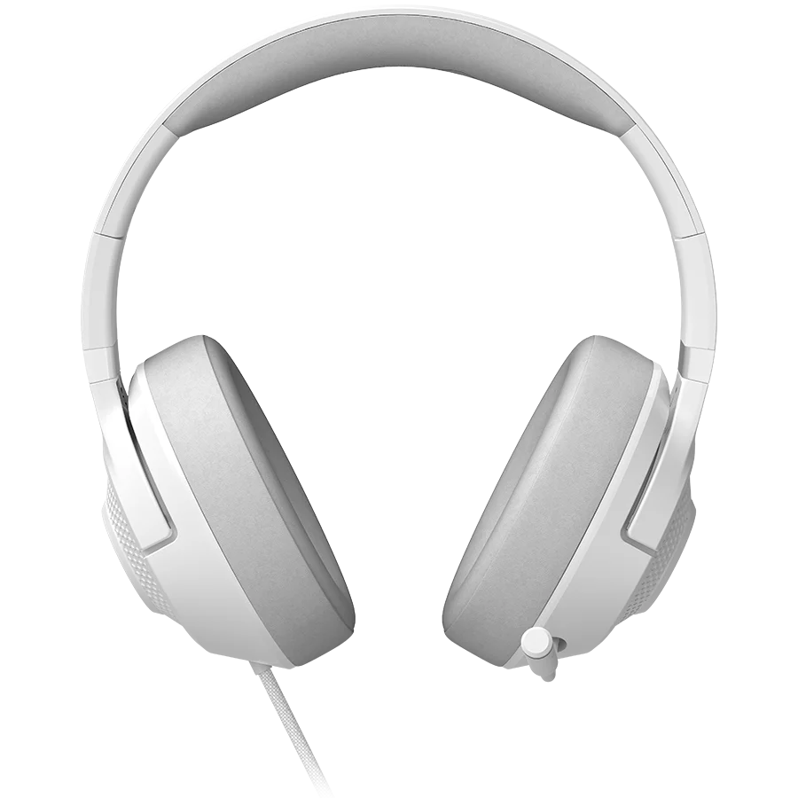 LORGAR Noah 101, Gaming headset with microphone, 3.5mm jack connection, cable length 2m, foldable design, PU leather ear pads, size: 185*195*80mm, 0.245kg, white
