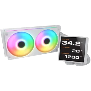 COUGAR Poseidon Vistek Pro ARGB 240 AiO Liquid Watercooling - White