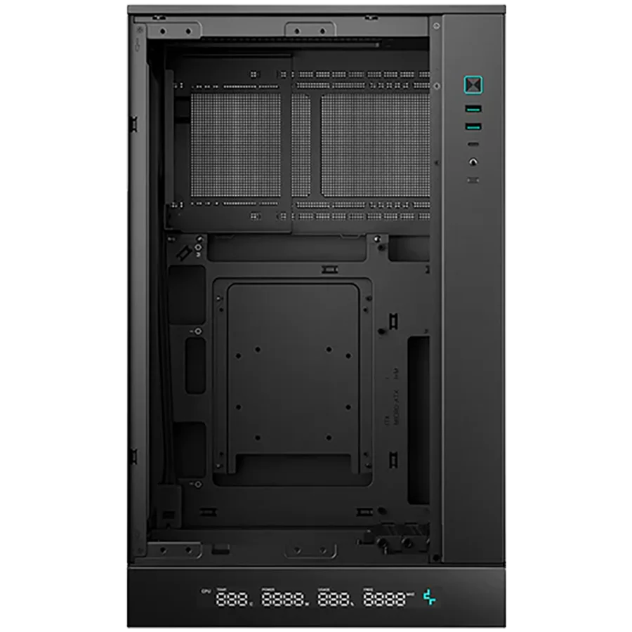 DeepCool CH270 DIGITAL, Mini Tower, Mini-ITX/Micro-ATX, 2xUSB3.0, 1xType-C Gen 2, 1xAudio/Mic, Mesh Panel, Black, R-CH270-BKNDM0-G-1, 2Y