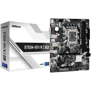 ASROCK MB Desktop B760M-HDV/M.2 D4 (S1700, 2x DDR4, 1x PCIe 4.0 x16, 2x PCIe 3.0 x1, 1x Hyper M.2 PCIe Gen4x4, 1x M.2 Ultra Gen3x4, 4x SATA3, 1x USB-C, 5x USB 3.2, 5x USB 2.0, 1xRJ-45 1Gbit, 1x VGA, 1x HDMI, 1x DP, mATX