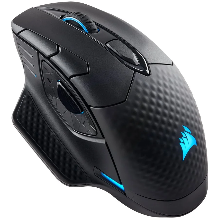CORSAIR DARK CORE RGB PRO, Wireless FPS/MOBA with SLIPSTREAM, Black, Backlit RGB LED, 18000 DPI, Optical