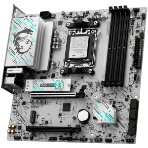 MSI B840M GAMING PLUS WIFI6E, mATX, Socket AM5, 4x DDR5 Dual Channel DDR5 up to 8000(OC)MHz, 2x PCIe x16 slot, 2x M.2 slot, 4x USB 2.0, 2x USB 5Gbps, 1x USB 10Gbps, 1x USB 10Gbps Type-C, HDMI, 7.1 HD Audio, 2.5G LAN, WiFi, BT, 3Y