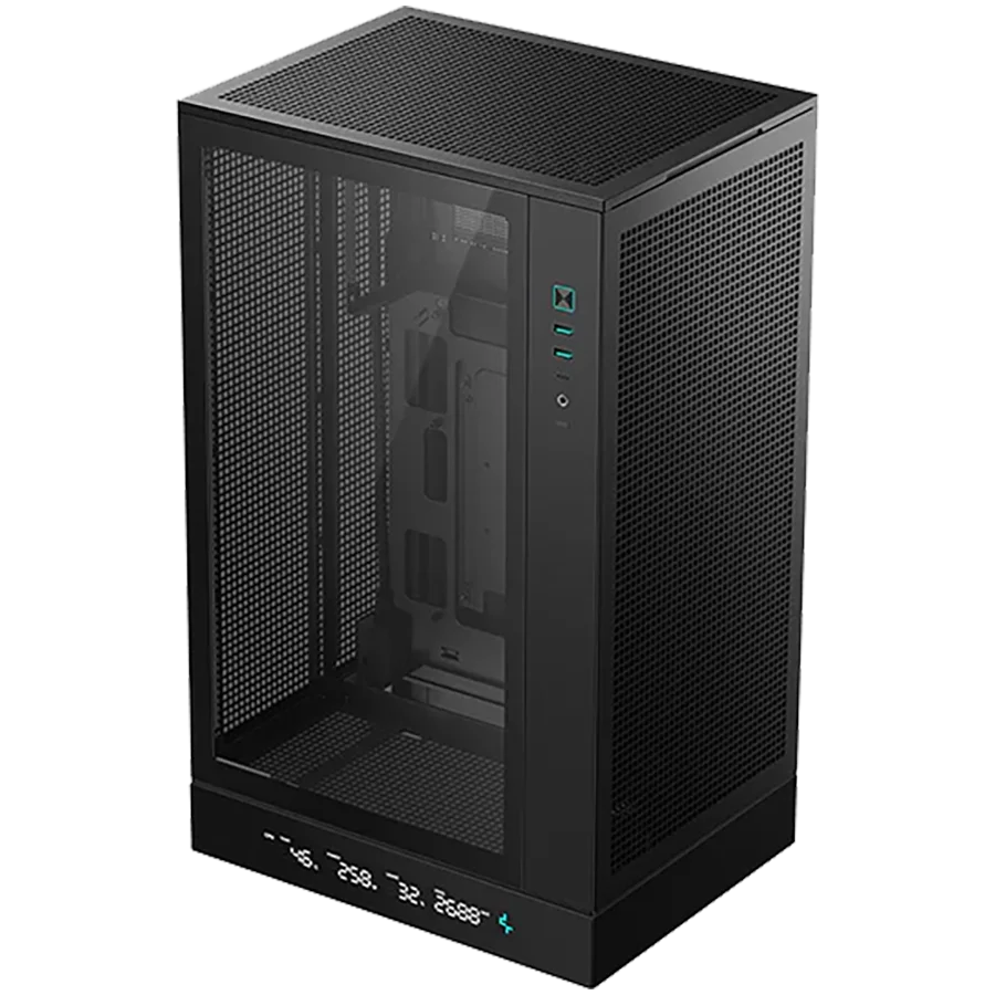 DeepCool CH270 DIGITAL, Mini Tower, Mini-ITX/Micro-ATX, 2xUSB3.0, 1xType-C Gen 2, 1xAudio/Mic, Mesh Panel, Black, R-CH270-BKNDM0-G-1, 2Y