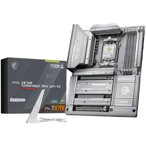 MSI MAG X870E TOMAHAWK MAX WIFI PZ, ATX, Socket AM5, 4x DDR5 Dual Channel DDR5 up to 8400(OC)MHz, 3x PCIe 3.0 x16 slot, 4x M.2 slot, 4x USB 2.0, 3x USB 5Gbps, 2x USB 10Gbps, 1x 10Gbps Type-C, 2x 40Gbps Type-C, HDMI, 7.1 Audio 5G LAN, WiFI 7, BT, 3Y