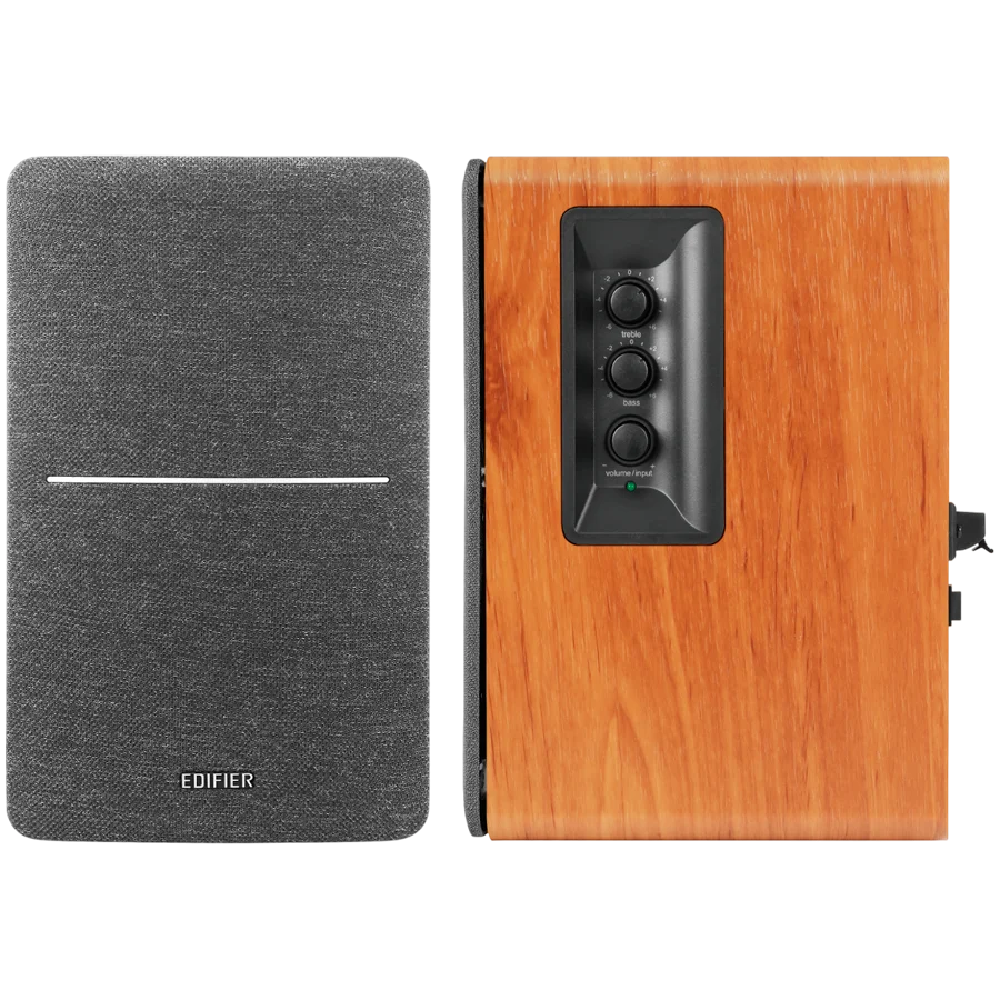 Edifier R1280DBs 2.0 Bookshelf Speakers, BT V5.1, Optical, Coaxial, RCA, 0.5-inch Tweeters, 4-inch Drivers, Sub-Out, 42W (RMS), Control Knobs and Remote Control, Brown Edifier R1280DBs 2.0 Bookshelf Speakers, BT V5.1, Optical, Coaxial, RCA, 0.5-inch Tweeters, 4-inch Drivers, Sub-Out, 42W (RMS), Control Knobs and Remote Control, Brown