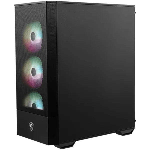 MSI MAG FORGE 112R, Mid-Tower, ATX/M-ATX/ITX, 2x USB 3.2 Gen 1 Type-A, 1x Audio/1x Mic, Insta-light Loop Button, ARGB Hub, 4x 120mm ARGB Fans, 4mm Tempered Glass