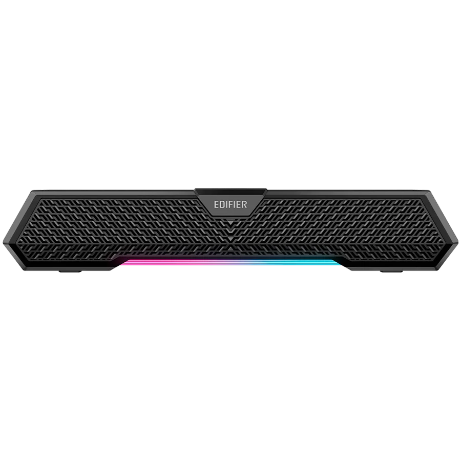 Edifier MG250 2.0 Desktop Soundbar, Bluetooth V5.3, USB-A soundcard input, 2-inch full-range drivers 5W (RMS) output, RGB light strip with companion app control, Built-in MEMS microphone with noise-cancellation, One-touch touch-panel control, Black