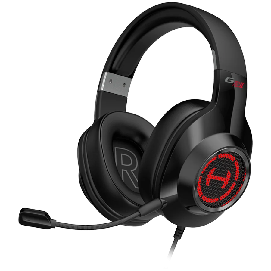 Edifier G2 II USB Gaming Headset, 50mm drivers, Virtual 7.1 Surround, RGB lighting, Noise-Canceling Microphone, Black