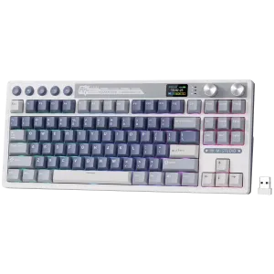 ROYAL KLUDGE RK M87 Ocean Blue Gaming Keyboard Cream switch