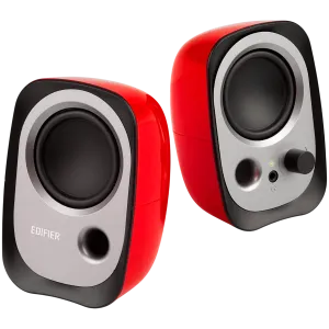 Edifier R12U 2.0 Audio System, USB, AUX, 2.25-inch Drivers, 4W (RMS), Volume Control, Red