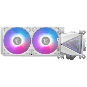 MSI MAG CORELIQUID I240 WHITE 2x 120mm ARGB Fans, Aluminium Radiator, Loop Dynamic Bearing, Intel LGA 1150/1151/1155/1156/1200/1700/1851, AMD AM5/AM4, 3Y Warranty