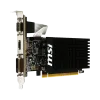 MSI Video Card NVidia GeForce GT 710, 2048MB DDR3, 64-bit, 12.8 GB/s, 1600 Mbps Effective Memory Speed, 954 MHz Clock, PCI Express 2.0, HDMI 1.4, Dual-link DVI-D, D-Sub, 300W Recommended PSU