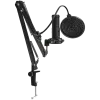 LORGAR Voicer 931, Gaming Microphone, Black, USB condenser microphone with boom arm stand, pop filter, tripod stand. including 1* microphone, 1*Boom Arm Stand with C-clamp, 1*shock mount, 1*pop filter, 1*windscreen cap, 1*2.5m type-C USB cable, 1* Extra t