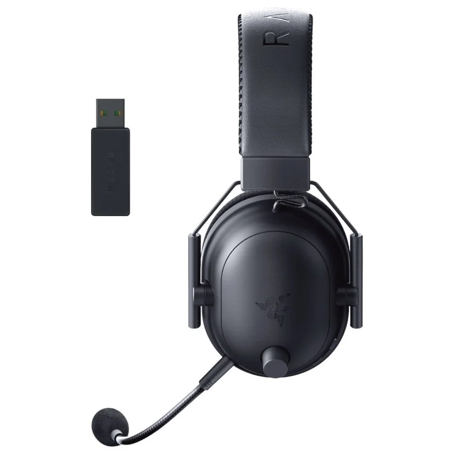 BlackShark V2 Pro (2023) - Black, Wireless Gaming Headset, Razer TriForce Titanium Driver 50 mm, Oval Ear Cushions, Detachable Super Wideband microphone, THX Spatial Audio, Type A Wireless (2.4 GHz), Bluetooth 5.2